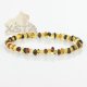 Amber mix small beads bracelet